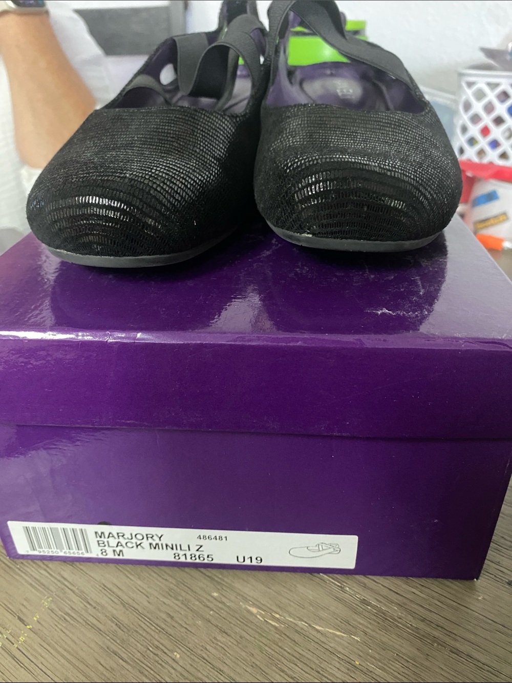 Vaneli Black MiniLiZ Slip-On Flats